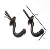 12 Pairs of Curtain Drape TIE Hold Backs Ball END Black Metal 40mm view 2