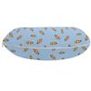 Ambesonne Cartoon Travel Pillow Neck Rest, Illustration of Clownfish Repetitive Simplistic Pattern Underwater, Memory Foam Traveling Accessory for Airplane and Car, 12", Pale Azure Blue Marigold view 2