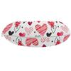 Ambesonne Valentines Travel Pillow Neck Rest, Doodle Style Hearts with Different Designs Romantic Inspirations for Art, Memory Foam Traveling Accessory for Airplane and Car, 12", Black Red Pink view 2