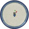 Polmedia Polish Pottery Dinner Plate UNIKAT - Teddy Bear Pattern Handmade in Boleslawiec Poland by Ceramika Artystyczna + Certificate of Authenticity view 1