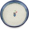 Polmedia Polish Pottery Dinner Plate UNIKAT - Teddy Bear Pattern Handmade in Boleslawiec Poland by Ceramika Artystyczna + Certificate of Authenticity view 2