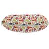 Ambesonne Japanese Cat Travel Pillow Neck Rest, Lucky Cat Holding Koi Fish Paw Far East Illustration, Memory Foam Traveling Accessory for Airplane and Car, 12", Vermilion Champagne view 2