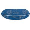 Ambesonne Magic Moon Travel Pillow Neck Rest, Celestial Sun and Moon Night Sky Classic Depiction Bohemian Look, Memory Foam Traveling Accessory for Airplane and Car, 12", Sea Blue and Warm Taupe view 2