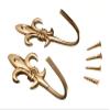 5 Pairs Curtain Drape TIEBACK Fleur DE LYS Solid Brass 75 x 25 x 35mm view 1