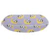 Ambesonne Saying Travel Pillow Neck Rest, Lazy Cat and Panda Sleeping on The Moon with Stars, Memory Foam Traveling Accessory for Airplane and Car, 12", Mustard Purple view 2
