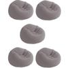 Intex Inflatable Contoured Corduroy Beanless Bag Lounge Chair, Gray (5 Pack) view 1