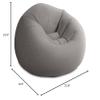 Intex Inflatable Contoured Corduroy Beanless Bag Lounge Chair, Gray (5 Pack) view 2