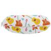 Ambesonne Guitar Travel Pillow Neck Rest, Entertainment Equipment Concept Summer Festival Pattern with Colorful Instruments, Memory Foam Traveling Accessory for Airplane and Car, 12", Pink Teal view 2