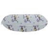 Ambesonne Horse Travel Pillow Neck Rest, Animal Pattern Surrounded by Flower Details, Memory Foam Traveling Accessory for Airplane and Car, 12", Lavender Blue Tan view 2