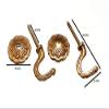 8 PAIRS OF CURTAIN DRAPE TIE HOLD BACKS ROSETTE & PLATE SOLID BRASS 35mm view 2