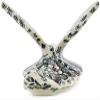Polmedia Polish Pottery Butterfly Figurine UNIKAT - Classic Black and White Pattern Handmade in Boleslawiec Poland by Ceramika Artystyczna + Certificate of Authenticity view 2