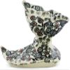Polmedia Polish Pottery Butterfly Figurine UNIKAT - Classic Black and White Pattern Handmade in Boleslawiec Poland by Ceramika Artystyczna + Certificate of Authenticity view 3