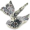 Polmedia Polish Pottery Butterfly Figurine UNIKAT - Classic Black and White Pattern Handmade in Boleslawiec Poland by Ceramika Artystyczna + Certificate of Authenticity view 4