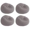 Intex Inflatable Contoured Corduroy Beanless Bag Lounge Chair, Gray (4 Pack) view 1