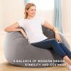 Intex Inflatable Contoured Corduroy Beanless Bag Lounge Chair, Gray (4 Pack) view 4