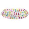 Ambesonne Colorful Travel Pillow Neck Rest, Building Tools Supplies Hammer Screwdriver Trowels Clamps in Doodle Cartoon, Memory Foam Traveling Accessory for Airplane and Car, 12", Magenta Green view 2