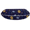 Ambesonne Floral Travel Pillow Neck Rest, Repetitive Style Illustration of Dark Tone Blooming Elements Botanical Buds, Memory Foam Traveling Accessory for Airplane and Car, 12", Indigo Mustard view 2