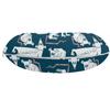 Ambesonne Rats Travel Pillow Neck Rest, Themed Abstract Cartoon Mouse Pattern Print, Memory Foam Traveling Accessory for Airplane and Car, 12", Dark Teal Pastel Pink view 2