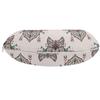 Ambesonne Dog Lover Travel Pillow Neck Rest, Wolf Pattern with Design Elements Motifs Geometric, Memory Foam Traveling Accessory for Airplane and Car, 12", Ivory Grey view 2