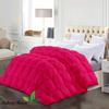 Saferay Green All-Season Luxury - Hotel Collection - Pintuck Style 100% Organic Cotton Queen Size 88 x 92 Inches 1-Piece Pinch Pleat Comforter with 4 Corner Tabs, 500 GSM - Machine Washable, Hot Pink view 2