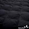 Black All-Season Luxury - Hotel Collection - Pintuck Style 100% Organic Cotton Grand King Size 106 x 106 Inches 1-Piece Pinch Pleat Comforter with 4 Corner Tabs, 500 GSM - Machine Washable view 4