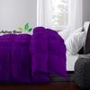 All-Season Luxury - Hotel Collection - Pintuck Style 100% Organic Cotton King Size 102 x 90 Inches 1-Piece Pinch Pleat Comforter with 4 Corner Tabs, 500 GSM - Machine Washable (Purple Solid) view 3