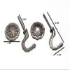 12 Pairs of Curtain Drape TIE Hold Backs Rosette & Plate Chromed 35mm view 2