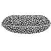 Ambesonne Leopard Print Travel Pillow Neck Rest, Monochrome Graphic Style Wild Jungle Animal Abstract Skin Spots, Memory Foam Traveling Accessory for Airplane and Car, 12", Black White view 2