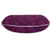 Ambesonne Purple Paisley Travel Pillow Neck Rest, Outline Simplistic Oriental Ornament with Flower Items, Memory Foam Traveling Accessory for Airplane and Car, 12", Plum Pink view 2