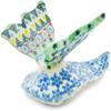 Polmedia Polish Pottery Butterfly Figurine UNIKAT - Christmas Forest Pattern Handmade in Boleslawiec Poland by Ceramika Artystyczna + Certificate of Authenticity view 4