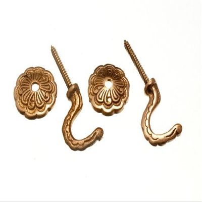 12 Pairs of Curtain Drape TIE Hold Backs Rosette & Plate Solid Brass 35mm