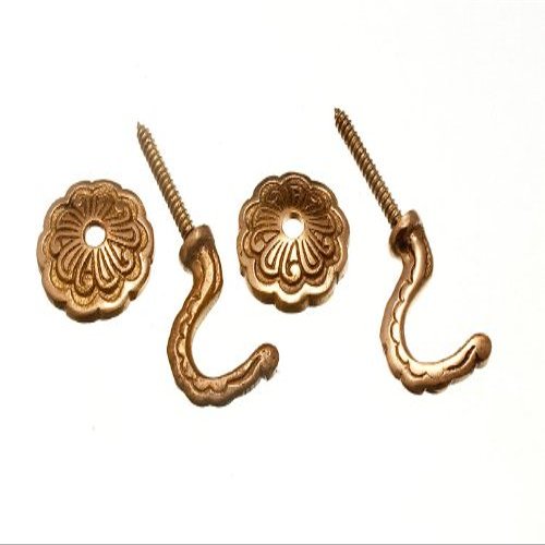 12 Pairs of Curtain Drape TIE Hold Backs Rosette & Plate Solid Brass 35mm