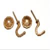 12 Pairs of Curtain Drape TIE Hold Backs Rosette & Plate Solid Brass 35mm view 1