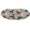 Ambesonne Horses Travel Pillow Neck Rest, Abstract Stallions Simple Design Animals Galloping Curvet Illustration, Memory Foam Traveling Accessory for Airplane and Car, 12", Taupe Black view 2