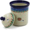 Polmedia Polish Pottery Canister 9" UNIKAT - Charming Prince Pattern Handmade in Boleslawiec Poland by Ceramika Artystyczna + Certificate of Authenticity view 2