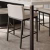 Amisco Fairfield Plus 26 in. Counter Stool - Cream Faux Leather/Dark Brown Metal view 4