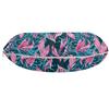 Ambesonne Exotic Travel Pillow Neck Rest, Aloha Bird of Paradise Blooms Tropical Leaves Flourishing Jungle Graphic, Memory Foam Traveling Accessory for Airplane and Car, 12", Pink Petrol view 2