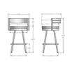 Amisco Eller 26 in. Swivel Counter Stool - Taupe Grey Faux Leather/Black Metal view 3