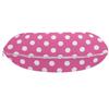 Ambesonne Pink Polka Dots Travel Pillow Neck Rest, Rows and Columns Ordered Arrangement Feminine Abstraction Graphical, Memory Foam Traveling Accessory for Airplane and Car, 12", Pink and White view 2