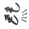 12 Pairs of Curtain TIE Hold Backs Fleur DE LYS Black 75 x 25 x 35mm view 1