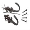 12 Pairs of Curtain TIE Hold Backs Fleur DE LYS Black 75 x 25 x 35mm view 3