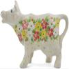Polmedia Polish Pottery Cow Figurine UNIKAT - Blossom Sprinkle Pattern Handmade in Boleslawiec Poland by Ceramika Artystyczna + Certificate of Authenticity view 3