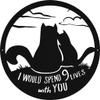 Badger Steel USA - Cat 9 Lives - Metal Wall Art - 18" X 18" - Black view 4