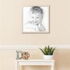 ArtToFrames 22x22 Inch White Picture Frame, This 1.30 Inch Custom Wood Poster Frame is White Wash - Comes with Economy Acrylic and Corrugated Backing (2WOMD11234-22x22) view 2