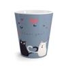 Cats In Love Valentine's Day Faded Denim Latte mug view 1