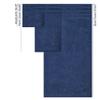 American Soft Linen 100% Carde Cotton 6 Piece Towel Set, 590 GSM Heavy Weight Soft Absorbent Turkish Towels for Bathroom, Royal Blue view 4