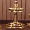 TANGERINE Brass Nilavilakku || Kerala Diya || Brass Oil Lamp - Height 10 inches view 2