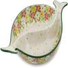 Polmedia Polish Pottery Divided Dish UNIKAT - Blossom Sprinkle Pattern Handmade in Boleslawiec Poland by Ceramika Artystyczna + Certificate of Authenticity view 1