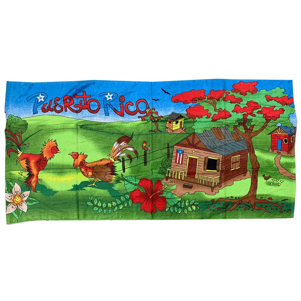 Universal125 Puerto Rico Beach Towel Gallos Casa Tipica