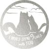 Badger Steel USA - Cat 9 Lives - Metal Wall Art - 18" X 18" - Hammered Silver view 4